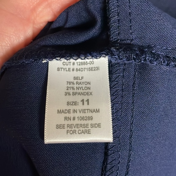 Trixxi size 11 Navy Blue High-neck Bodycon Super Stretchy Form Fitted Mini Dress - Picture 6 of 9